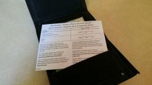 The COVID vaccine card will not fit in your wallet